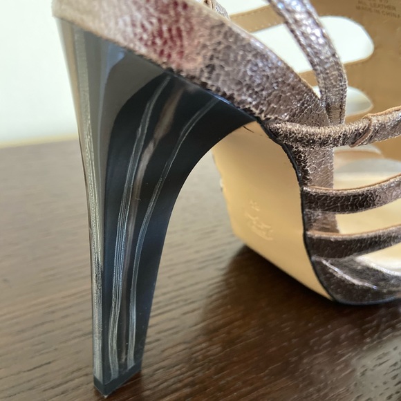 NEW BCBGMaxAzria Ming1 Strappy Gold Heels - Picture 3 of 6